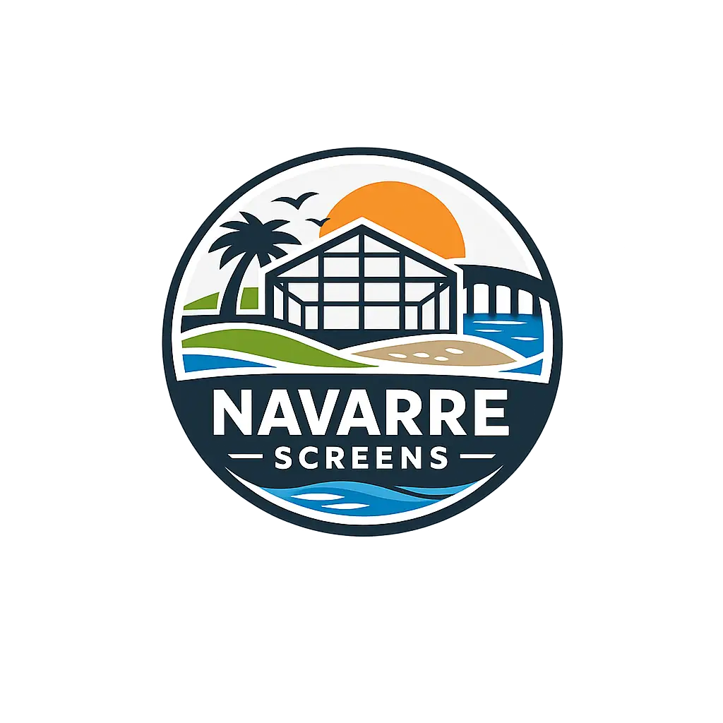 Navarre Screens logo for screen enclosures in Navarre, FL